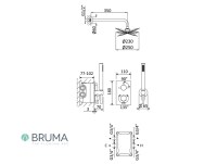 MEDIDAS KIT DUCHA TERMOSTATICA EMPOTRADA ELO BRUMA